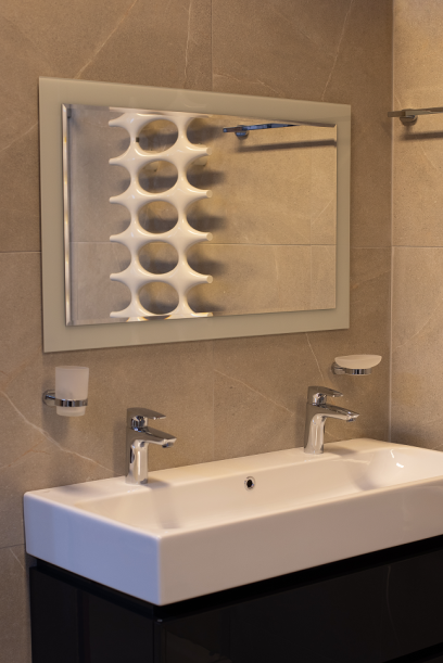 Zrcadlo fazeta 10 mm barevný podklad sklo Lacobel AKZENT